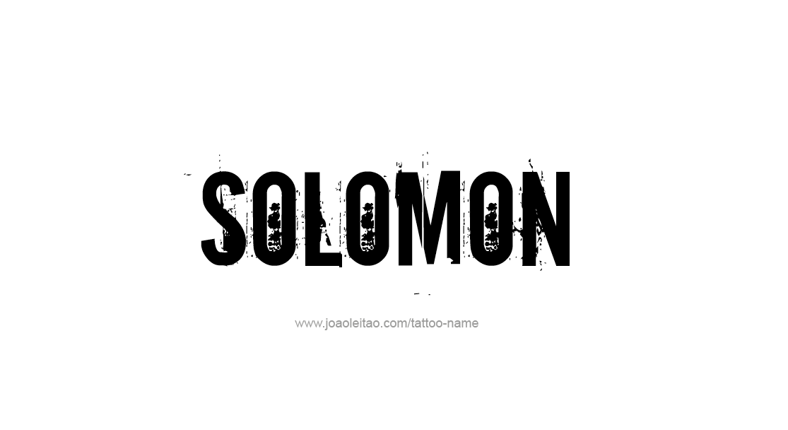 Tattoo Design  Name Solomon   