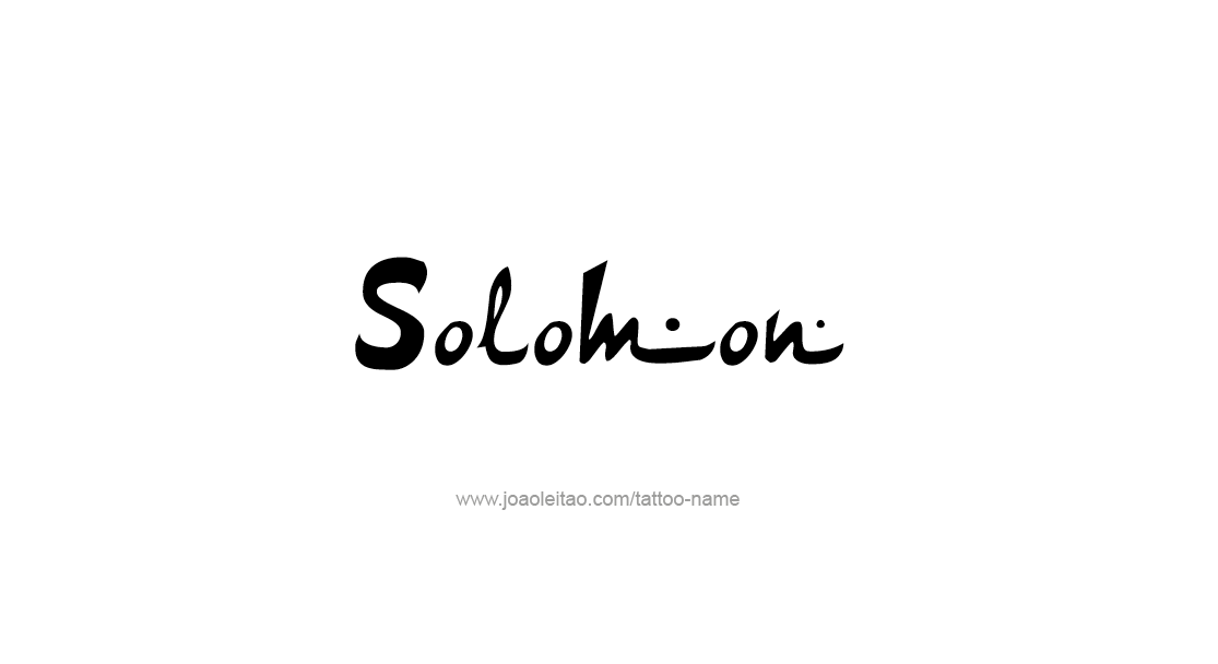 Tattoo Design  Name Solomon   