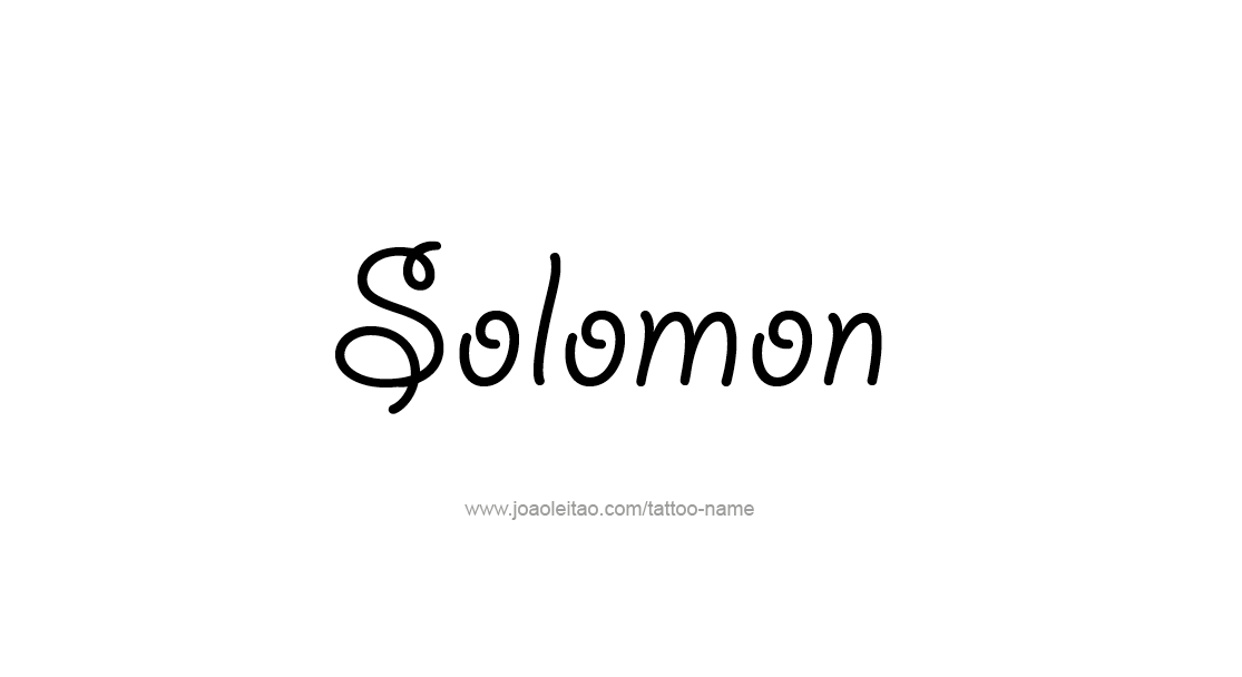 Tattoo Design  Name Solomon   