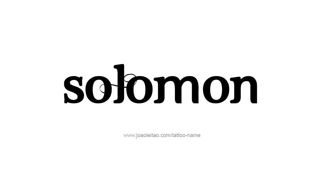 Tattoo Design  Name Solomon   