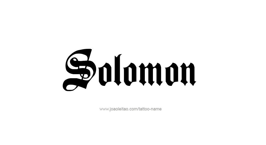 Tattoo Design  Name Solomon   