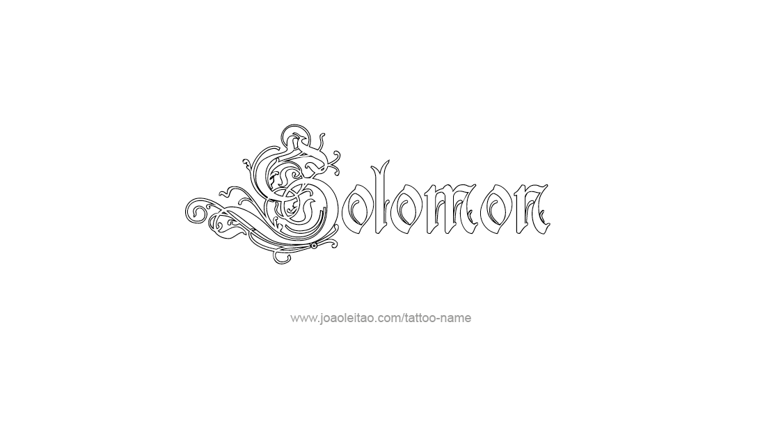 Tattoo Design  Name Solomon   