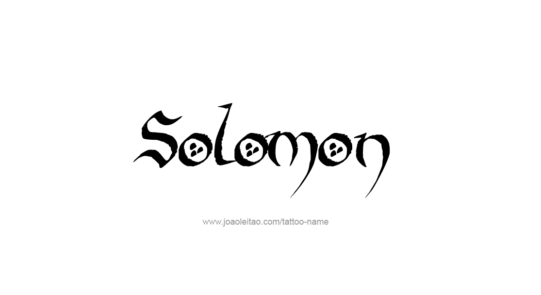 Tattoo Design  Name Solomon   