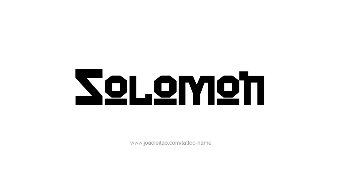 Tattoo Design  Name Solomon   