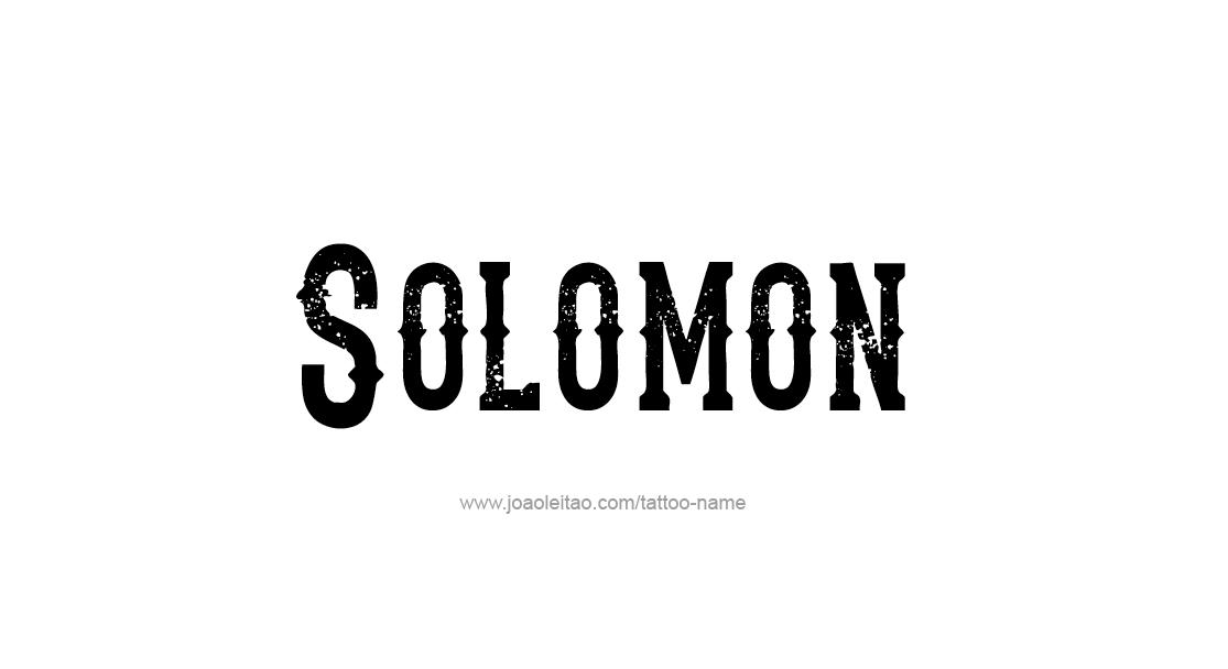 Tattoo Design  Name Solomon   