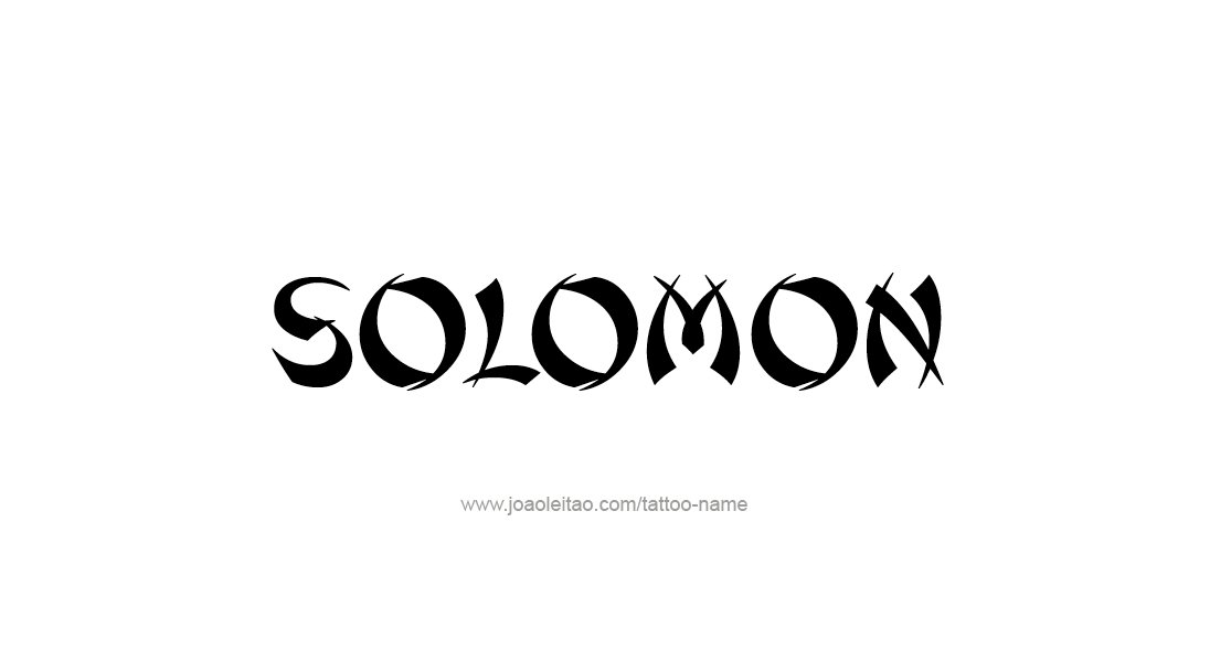 Tattoo Design  Name Solomon