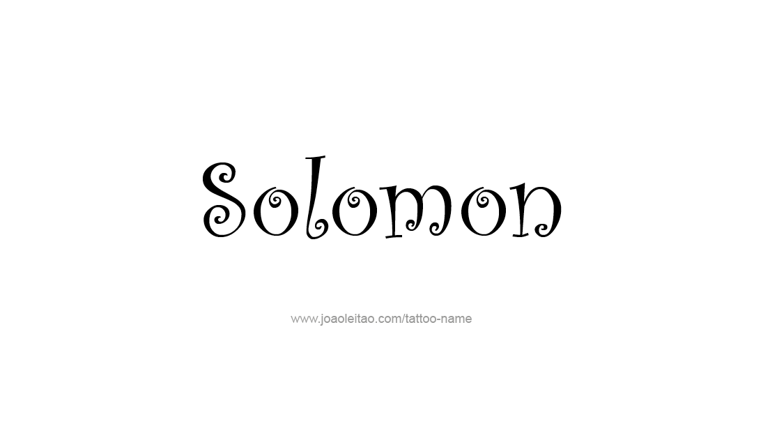 Tattoo Design  Name Solomon   