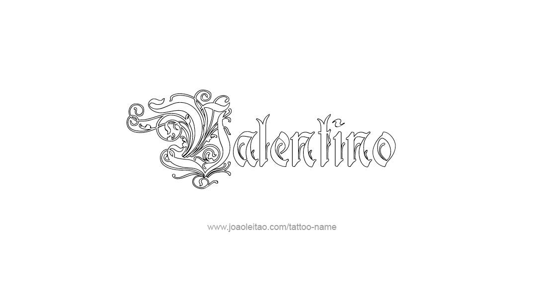 Tattoo Design  Name Valentino   