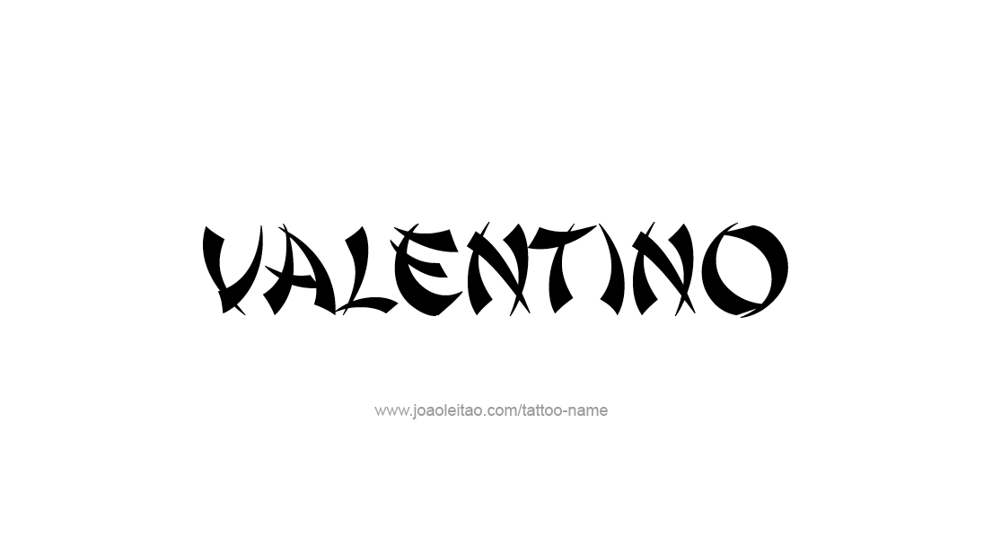 Tattoo Design  Name Valentino