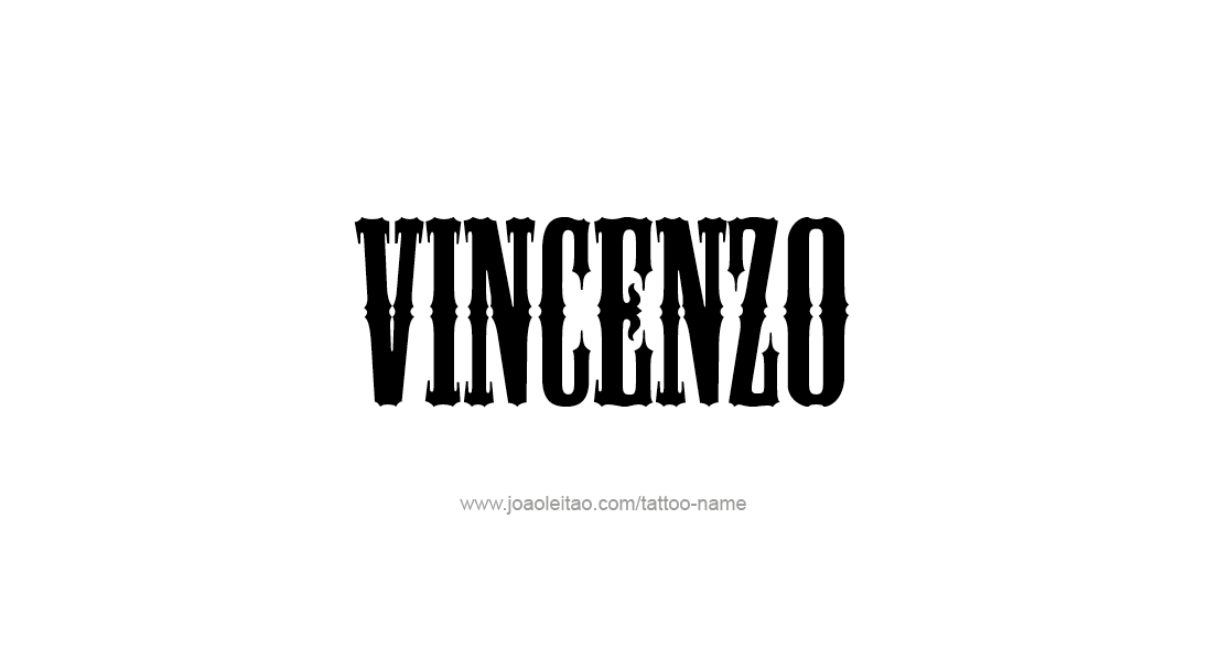 Vincenzo Name Tattoo Designs