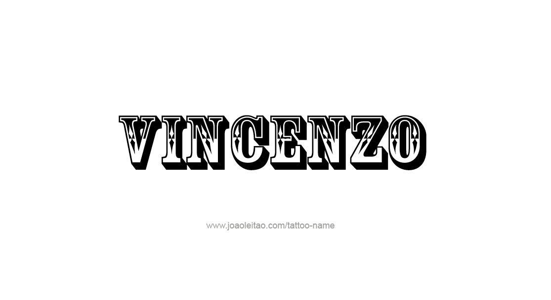 Vincenzo Name Tattoo Designs