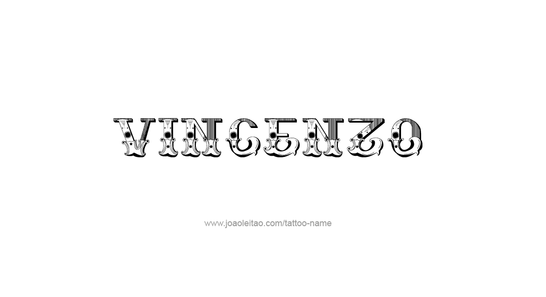 Vincenzo Name Tattoo Designs