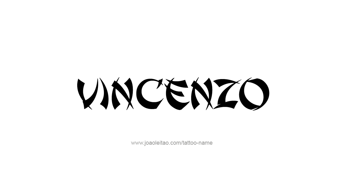 Vincenzo Name Tattoo Designs