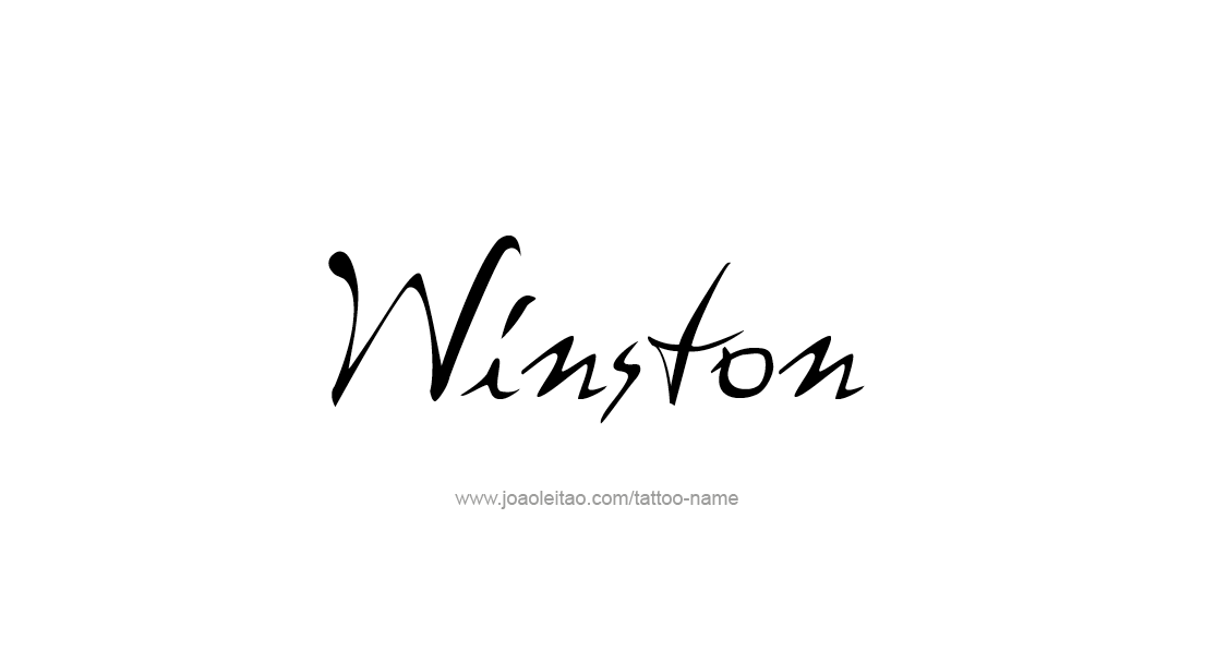 Tattoo Design  Name Winston   