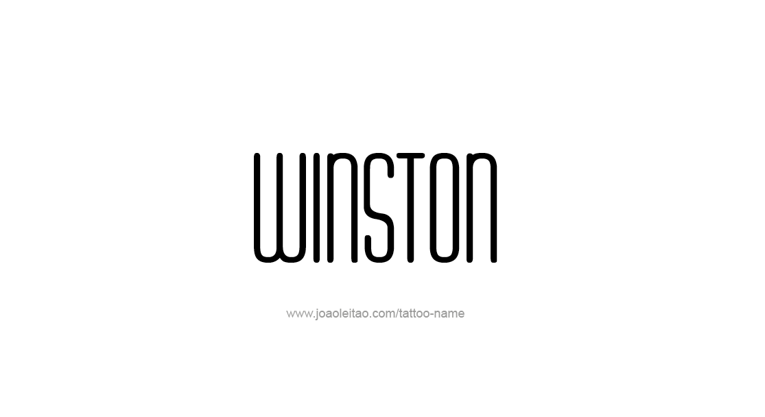 Tattoo Design  Name Winston   