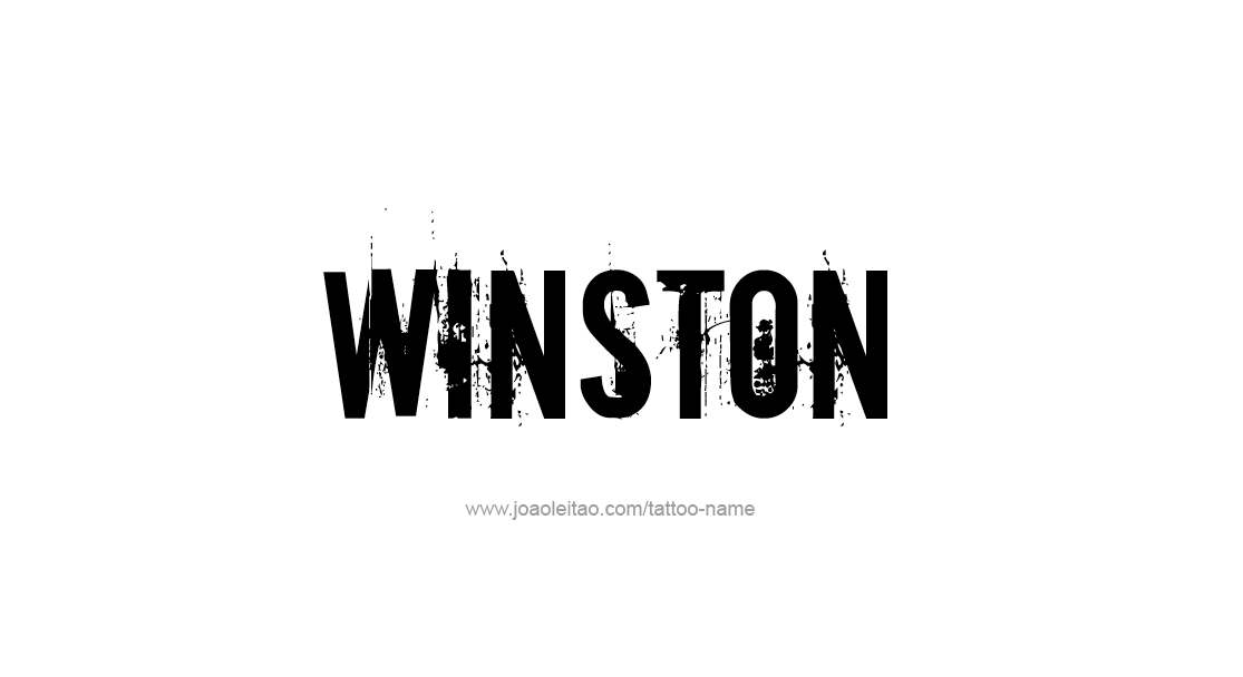 Tattoo Design  Name Winston   