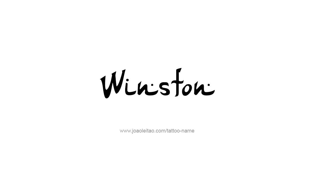 Tattoo Design  Name Winston   