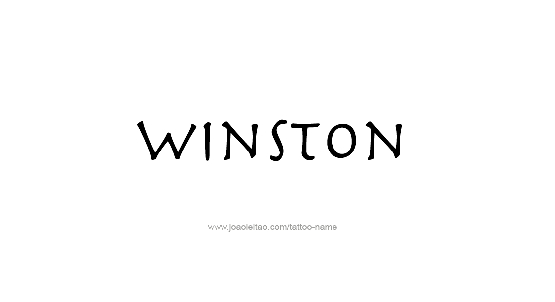 Tattoo Design  Name Winston   