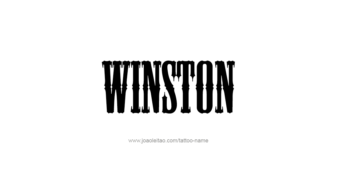 Tattoo Design  Name Winston   