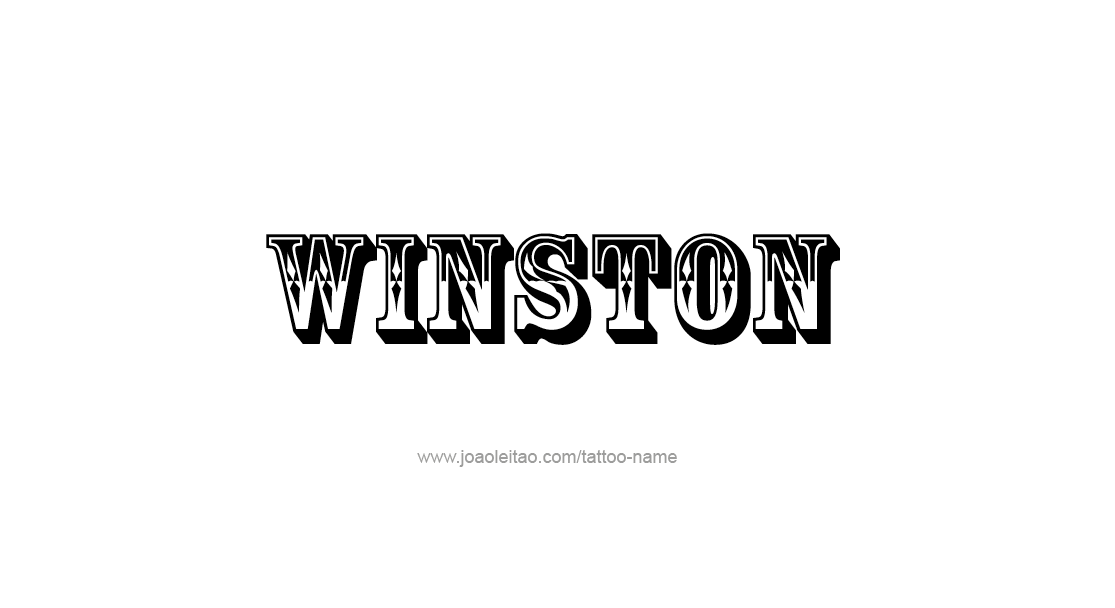 Tattoo Design  Name Winston   