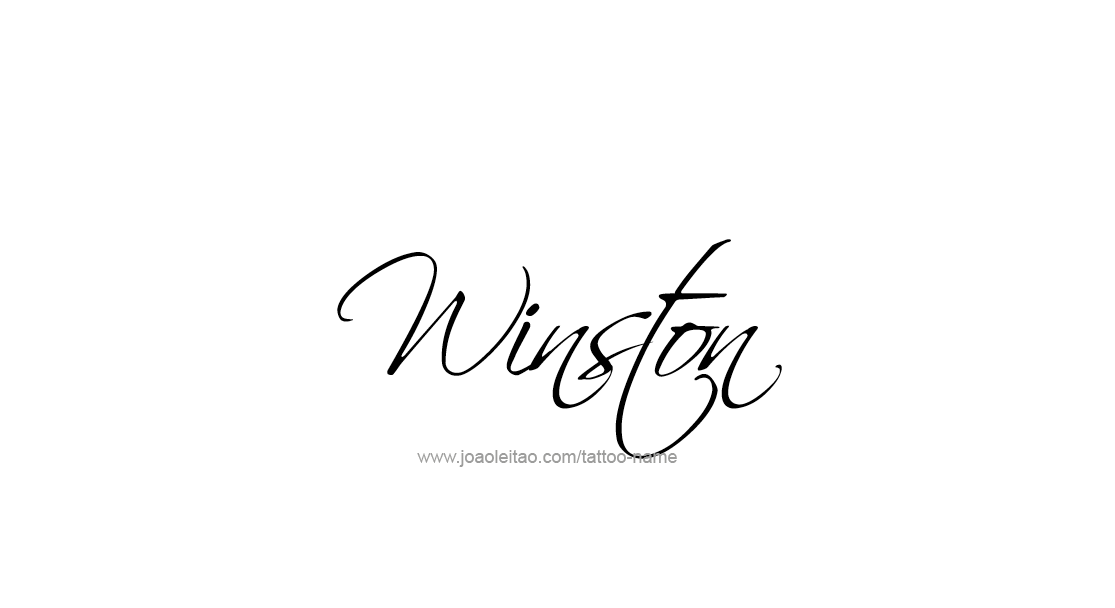 Tattoo Design  Name Winston   