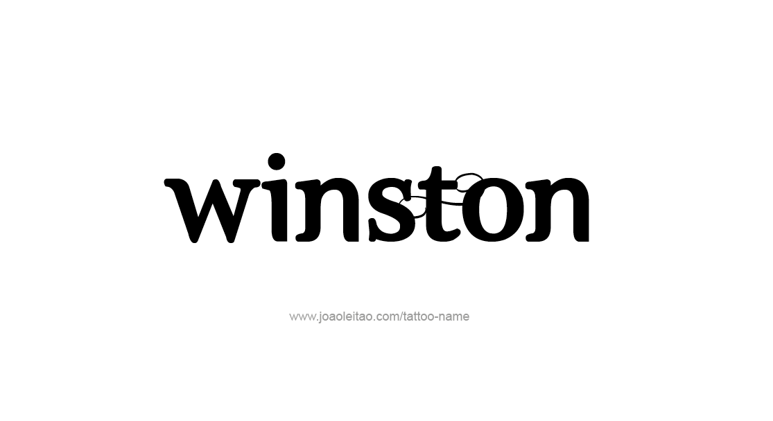 Tattoo Design  Name Winston   