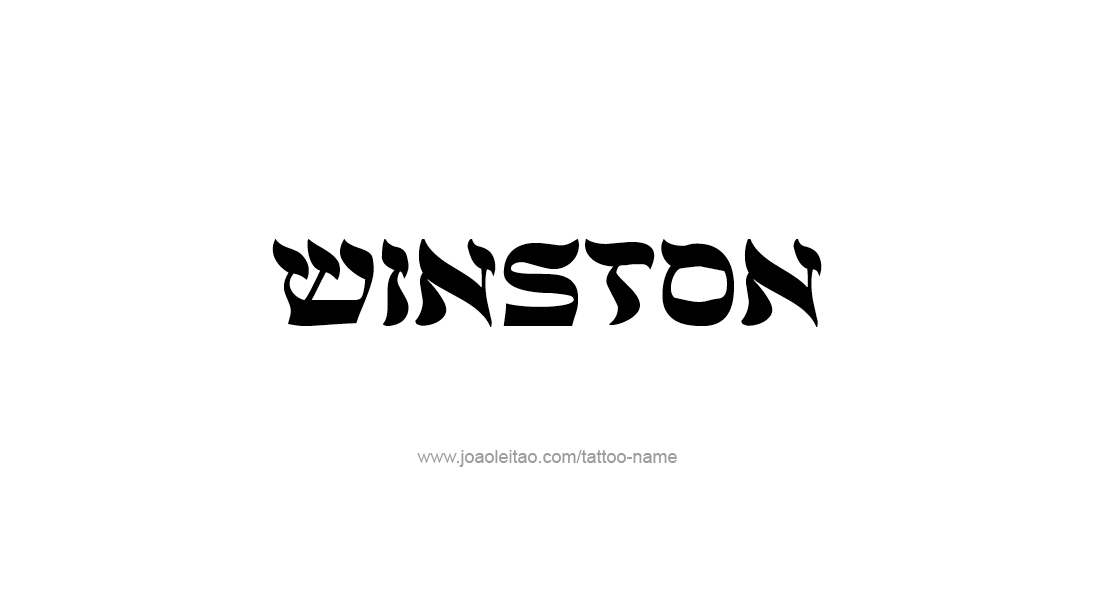 Tattoo Design  Name Winston   