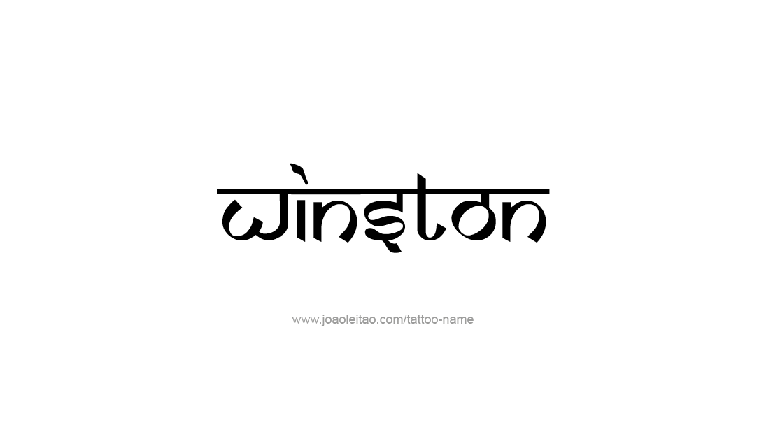 Tattoo Design  Name Winston   