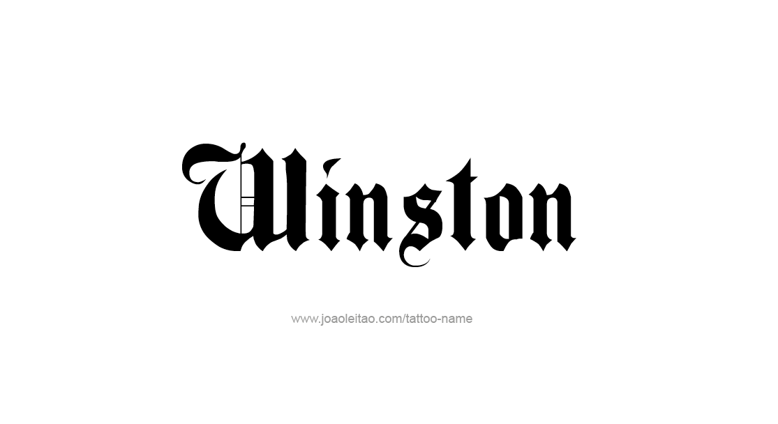 Tattoo Design  Name Winston   