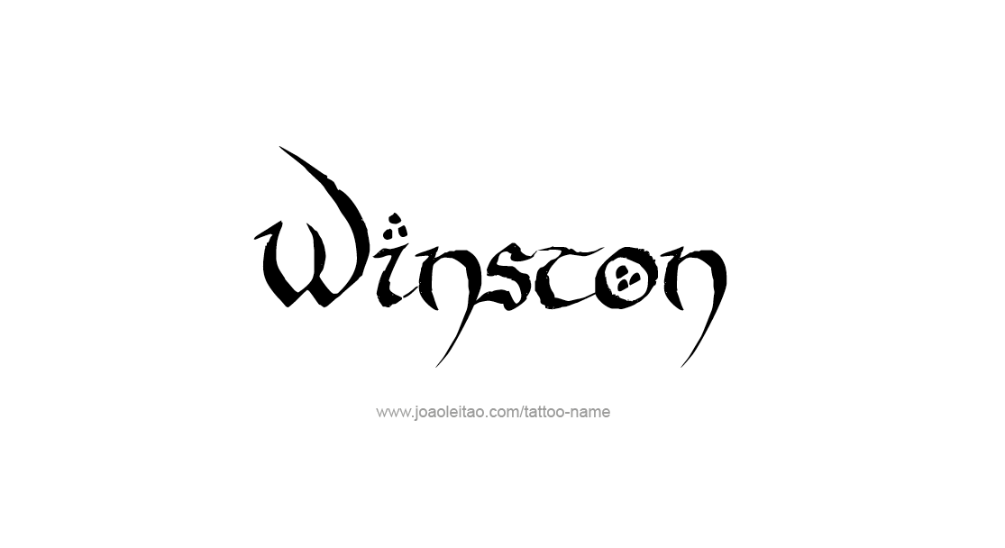 Tattoo Design  Name Winston   