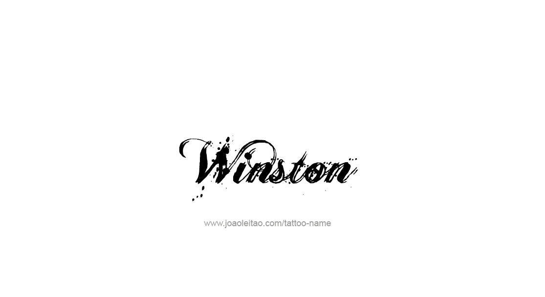 Tattoo Design  Name Winston   