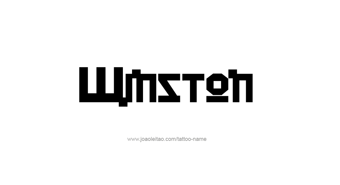 Tattoo Design  Name Winston   