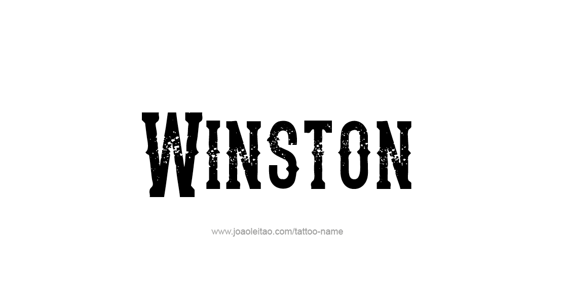 Tattoo Design  Name Winston   