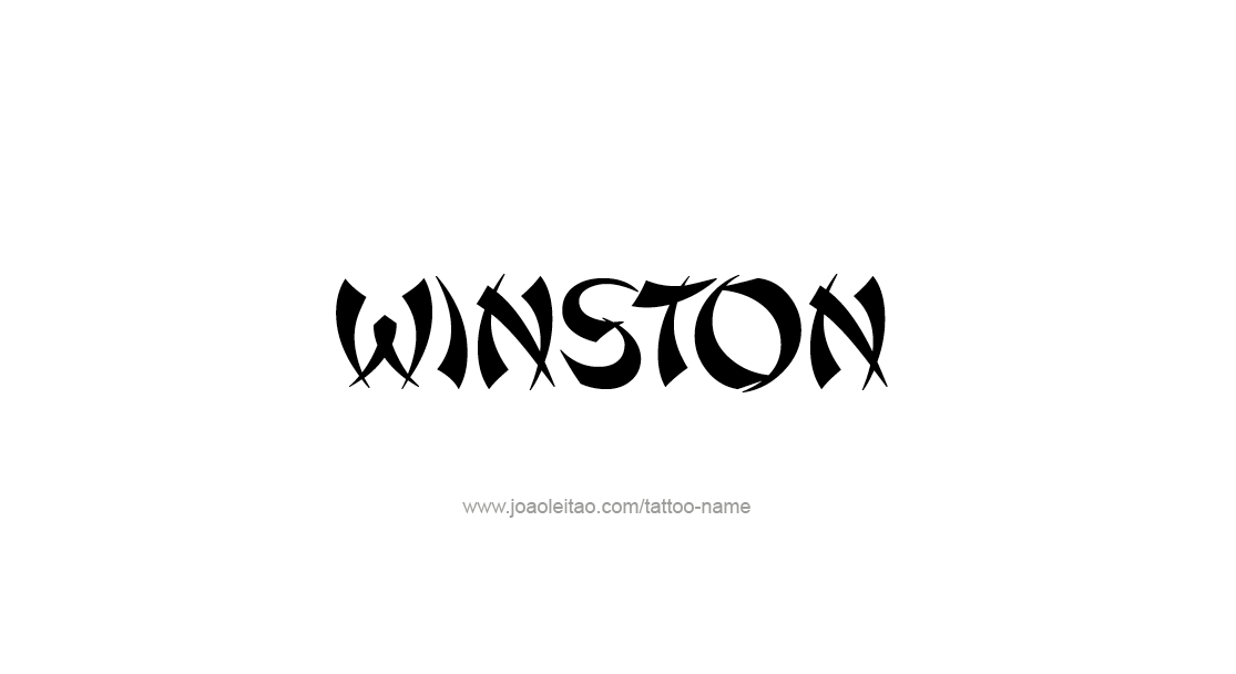 Tattoo Design  Name Winston