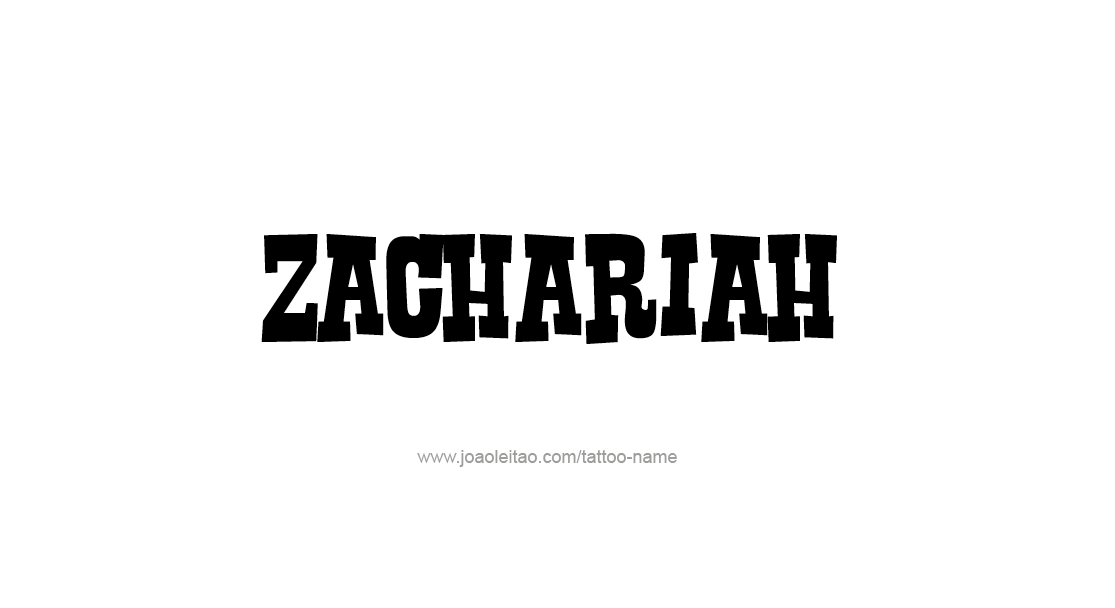 Tattoo Design  Name Zachariah   