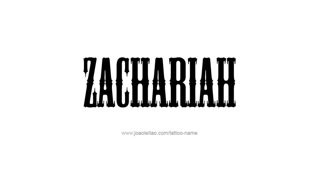 Tattoo Design  Name Zachariah   