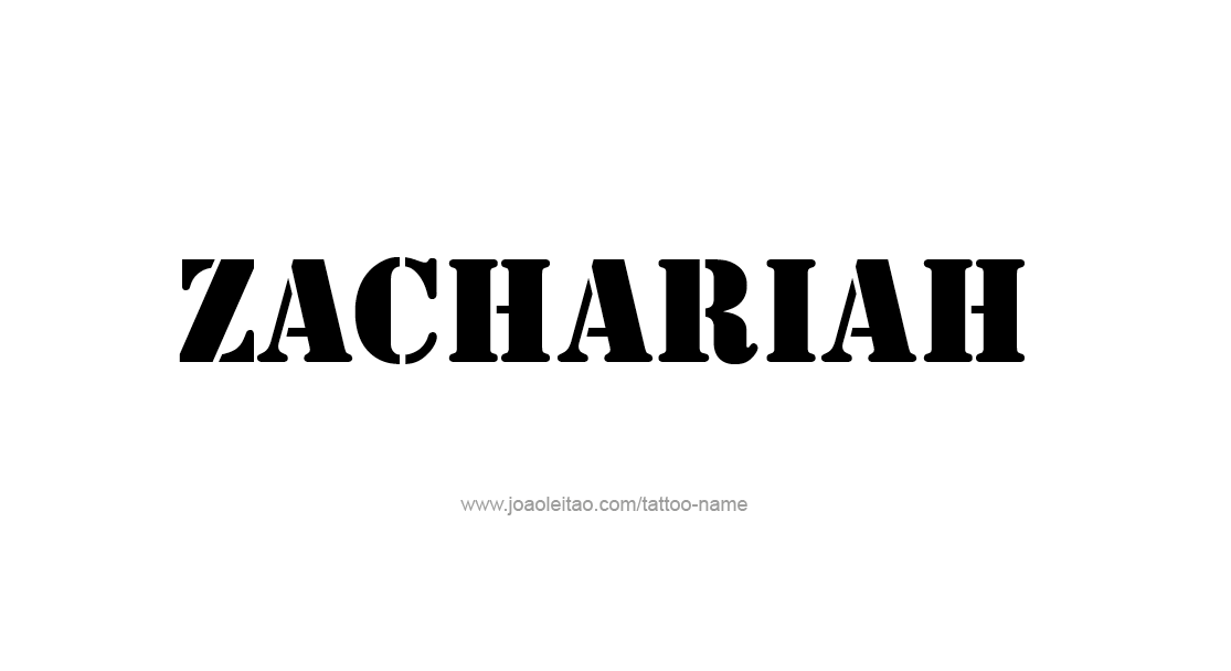 Tattoo Design  Name Zachariah   