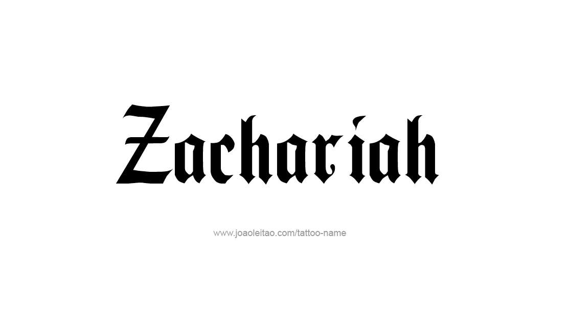 Tattoo Design  Name Zachariah   