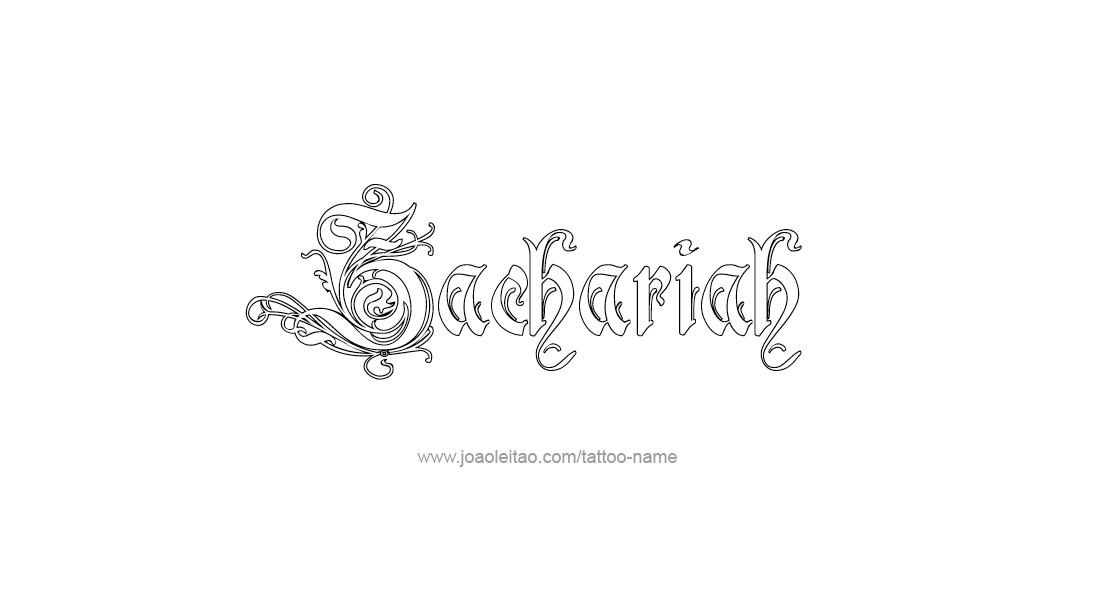 Tattoo Design  Name Zachariah   