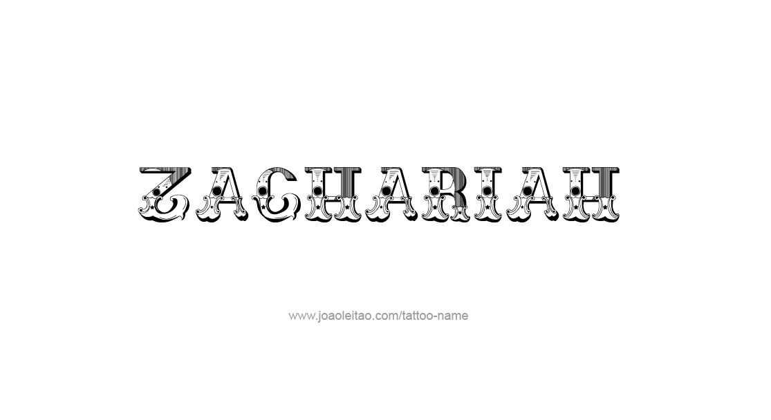 Tattoo Design  Name Zachariah   