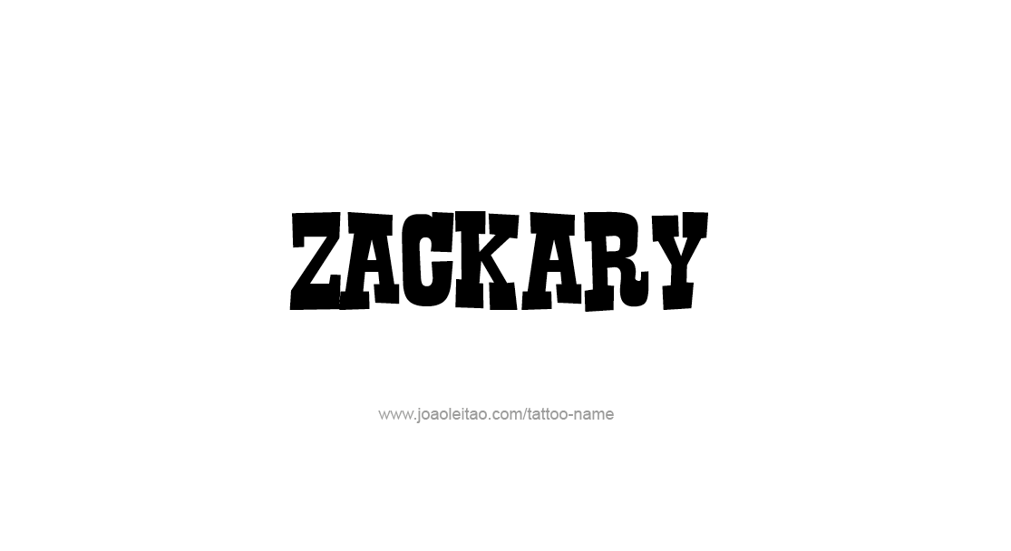 Tattoo Design  Name Zackary   