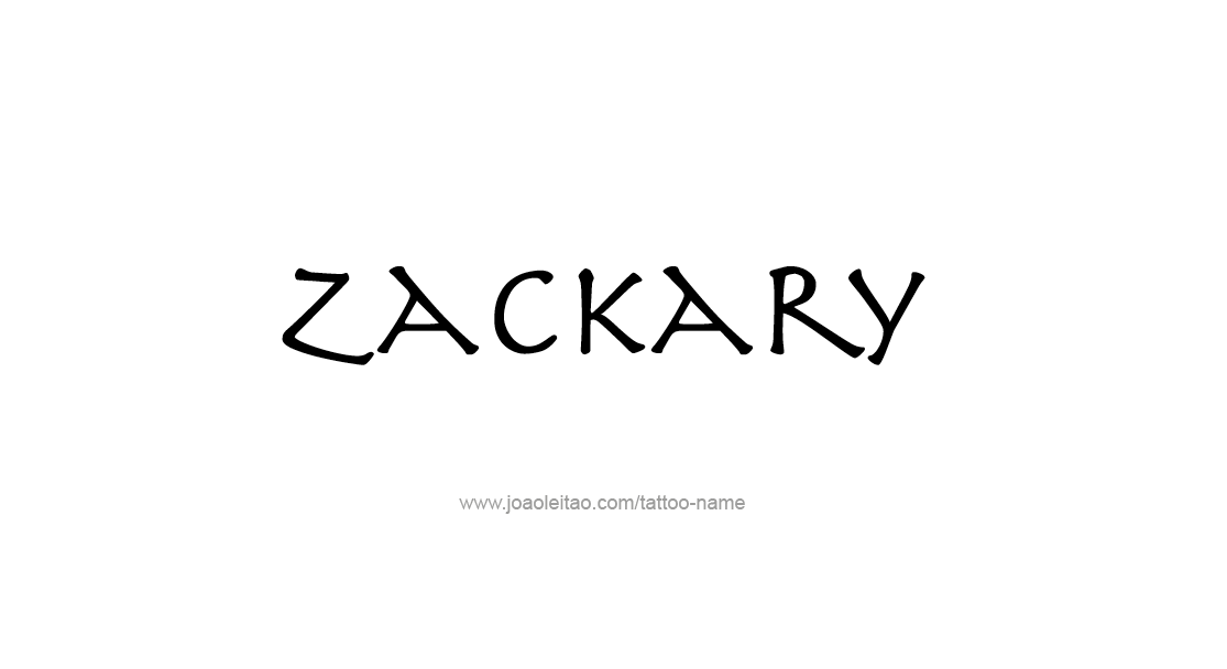 Tattoo Design  Name Zackary   