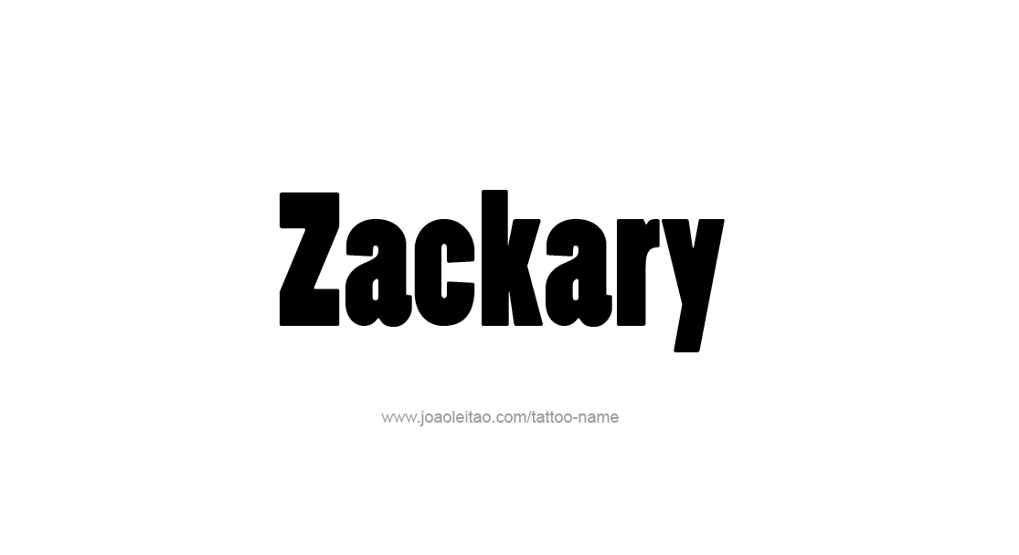 Tattoo Design  Name Zackary   