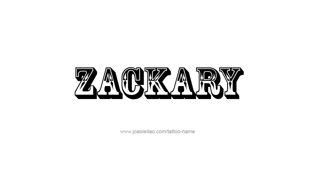 Tattoo Design  Name Zackary   