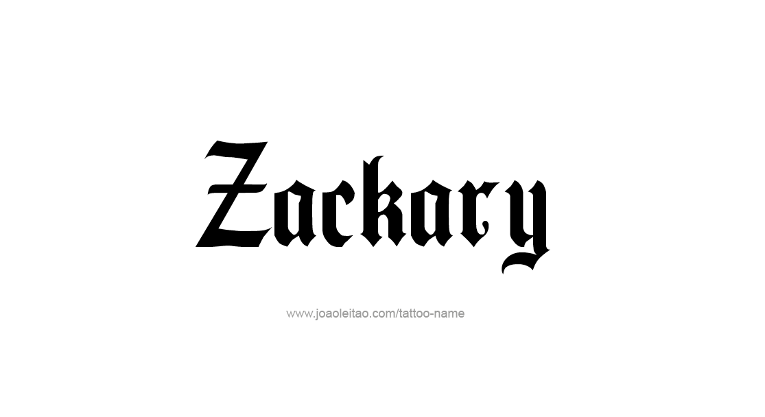 Tattoo Design  Name Zackary   