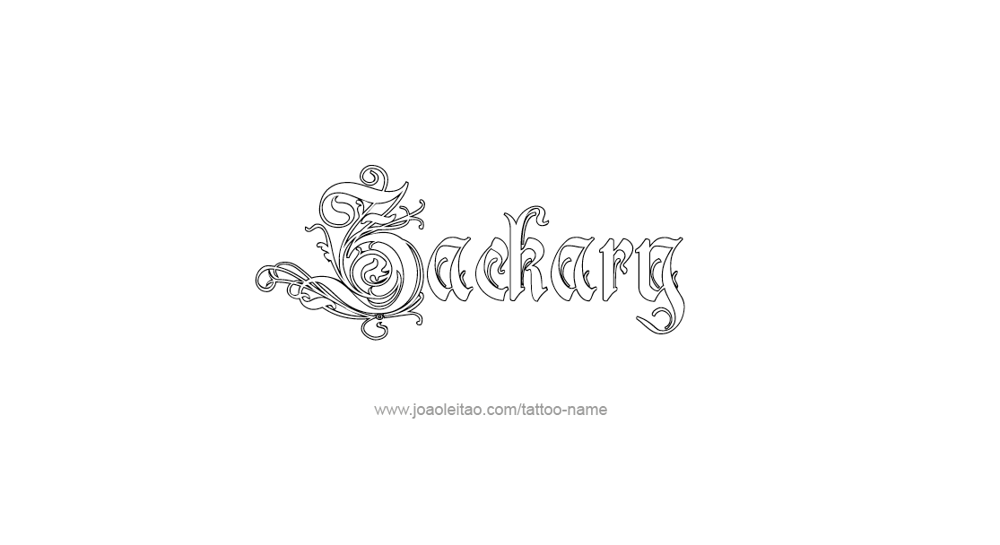 Tattoo Design  Name Zackary   