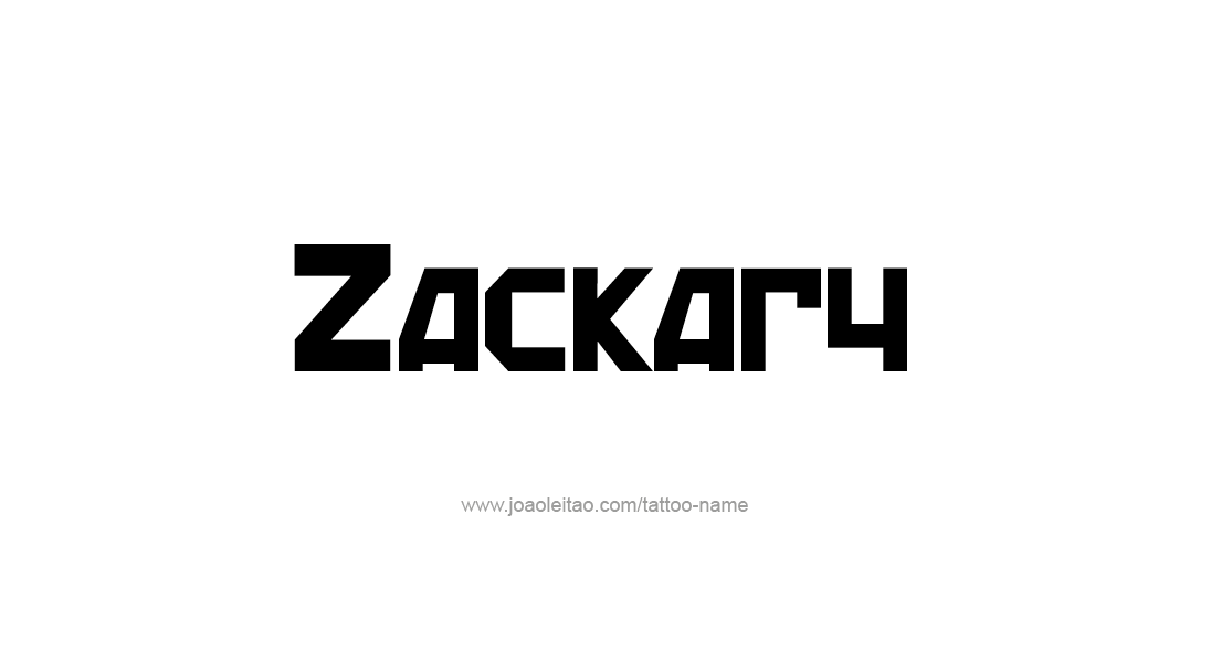 Tattoo Design  Name Zackary   