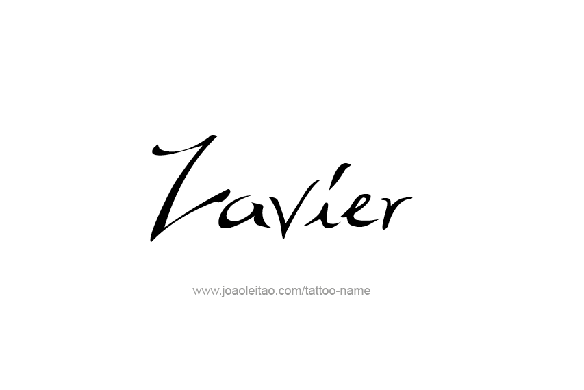 Tattoo Design  Name Zavier   