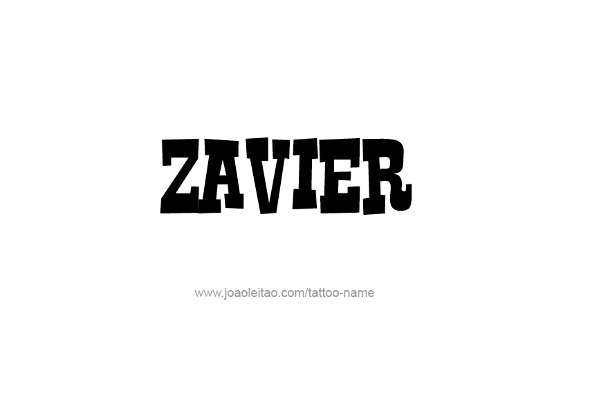 Tattoo Design  Name Zavier   