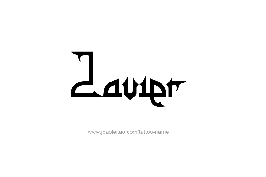 Tattoo Design  Name Zavier   